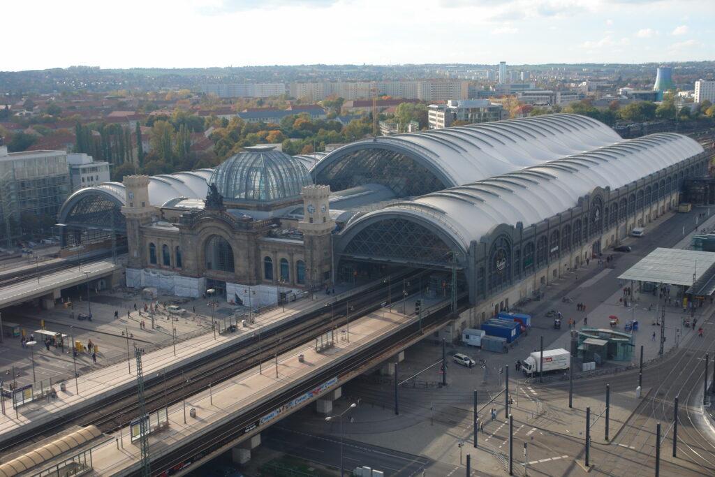 ドレスデンの中央駅