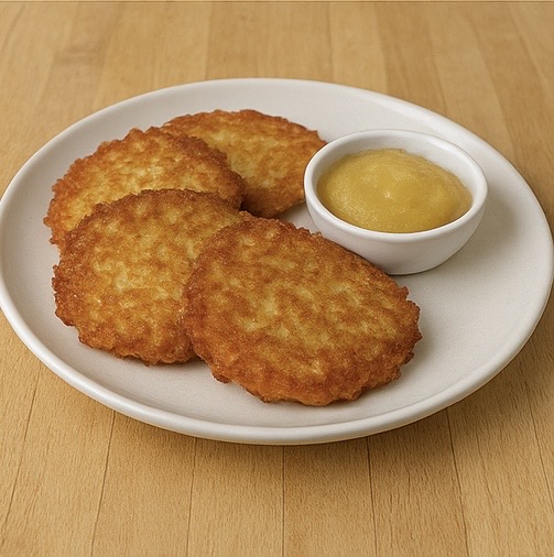 Kartoffelpuffer 調理手順5：お皿に盛り付ける